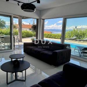 OTOK KRK, MALINSKA – samostojeća vila s bazenom, pogledom na more i punom mjerom privatnosti