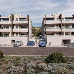 Pag, Šimuni, moderna luksuzna novogradnja,  trosoban stan, vrt