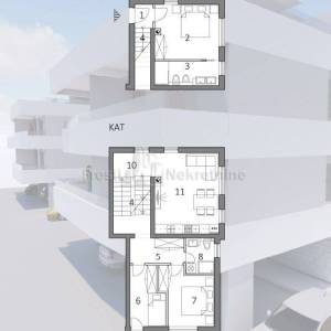 PETRČANE - APARTMAN S KROVNOM TERASOM - 112.44 "B3"