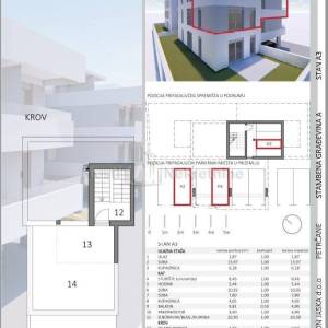 PETRČANE - TROSOBAN APARTMAN - 114,44 m2  "A3"