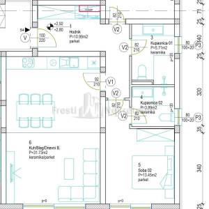 PRIVLAKA - LUX. AP. "S4" - 89,10m2 - 1.KAT - POGLED