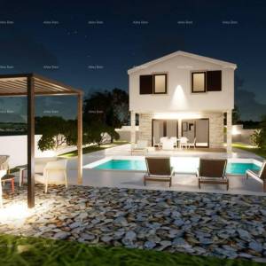 Prodaja moderne kuće s bazenom u mirnom i lijepom istarskom mjestu,  Svetvinčenat!