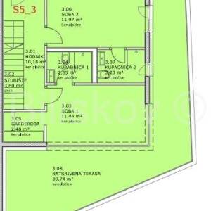 Prodaja, novogradnja, Zadar, Sukošan, 3S, prvi red do mora