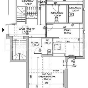 Prodaja, Zagreb, Donji grad, troetažan stan, terasa