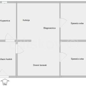 Prodaja, Zagreb, Pantovčak, trosoban stan  49 m2 prizemlje