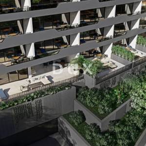 RIJEKA, KANTRIDA – stan od 96m2 u luksuznoj novogradnji samo 250 metara od mora s garažom i panoramskim pogledom na more