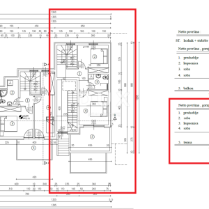 RIJEKA, PEHLIN, PODMURVICE- dvoetažni stan 106.97m2 u novogradnji s pogledom na more, DB+3S.- STAN 4L