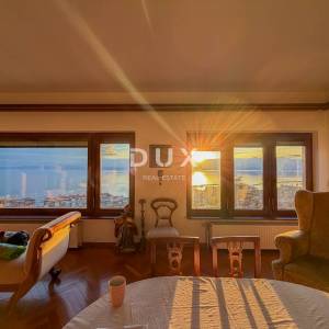 RIJEKA, TRSAT – etaža privatne kuće s očaravajućim pogledom na more, vrhunska pozicija iznad centra Rijeke