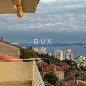 RIJEKA, TRSAT – etaža privatne kuće s očaravajućim pogledom na more, vrhunska pozicija iznad centra Rijeke