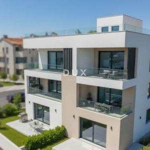 ŠIBENIK, SRIMA – Moderan dvosoban stan s natkrivenom terasom i pogledom na more, 70 m od plaže, u novogradnji s liftom