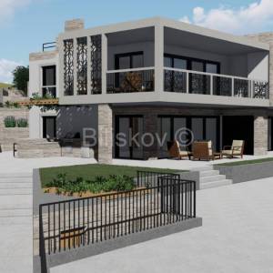 Šolta Nečujam,1.red - parcela s projektom za luksuznu vilu