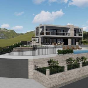 Šolta Nečujam,1.red - parcela s projektom za luksuznu vilu