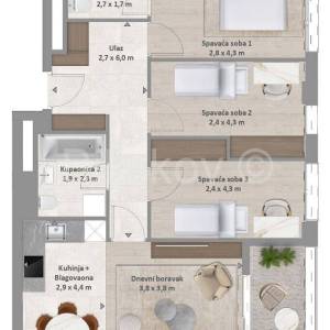 SPLIT, LUKSUZNI PROJEKT LORA L 68, prodaja stan