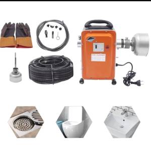 Stroj za čišćenje odvoda, automatski, sa spiralom 18m i 6 nastavaka