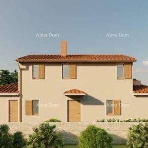 TINJAN – Kuća u izgradnji s bazenom i velikom parcelom u srcu Istre