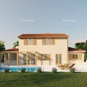 TINJAN – Kuća u izgradnji s bazenom i velikom parcelom u srcu Istre