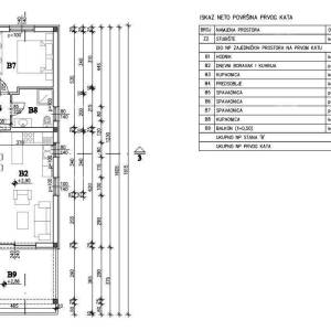 Trososoban stan na 1. katu novogradnji u blizini mora. Blizina hotela Belvedere.
