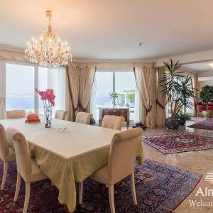 Umag Crveni Vrh. Alberi. Jedinstvena luksuzna nekretnina na samo obali mora. Pogled na Piran.