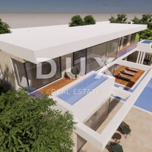 ZADAR, MASLENICA - Građevinsko zemljište s pogledom na more i idejnim projektom