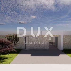 ZADAR, MASLENICA - Građevinsko zemljište s pogledom na more i idejnim projektom