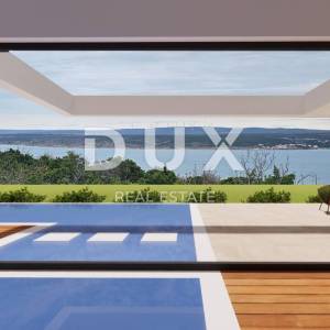 ZADAR, MASLENICA - Građevinsko zemljište s pogledom na more i idejnim projektom