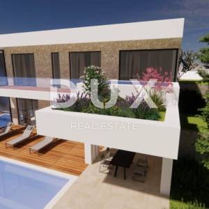 ZADAR, MASLENICA - Građevinsko zemljište s pogledom na more i idejnim projektom