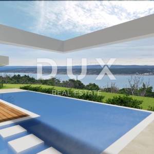 ZADAR, MASLENICA - Građevinsko zemljište s pogledom na more i idejnim projektom