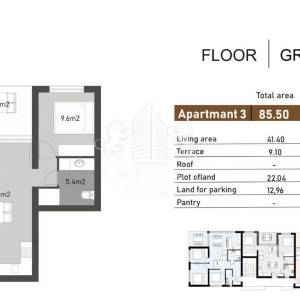 1-soban apartman s vrtom u novogradnji-Nin
