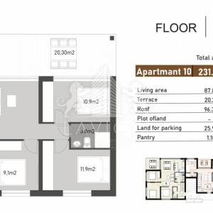 3-sobni penthouse, moderna novogradnja - Nin, Zadar