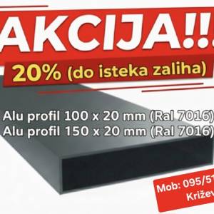 Aluminijske letvice 100x20mm
