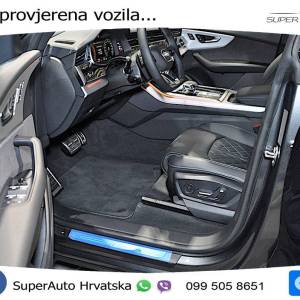 Audi Q8 50 TDI quattro Aut. S line 286 KS, ZRAČ+PANO+KAM+GR SJED+KEY+LED+LANE