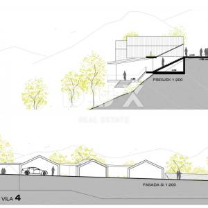 GORSKI KOTAR, FUŽINE - jedinstven projekt u srcu Gorskog kotara, građevinsko zemljište 1197 m2 sa projektom za vilu, prilika za...
