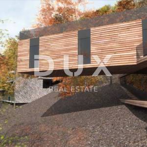 GORSKI KOTAR, FUŽINE - jedinstven projekt u srcu Gorskog kotara, građevinsko zemljište 1197 m2 sa projektom za vilu, prilika za...