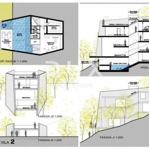 GORSKI KOTAR, FUŽINE - jedinstven projekt u srcu Gorskog kotara, građevinsko zemljište 2086 m2 sa projektom za vilu, prilika za...