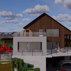 GORSKI KOTAR, MRKOPALJ - Moderna kuća u roh-bau fazi