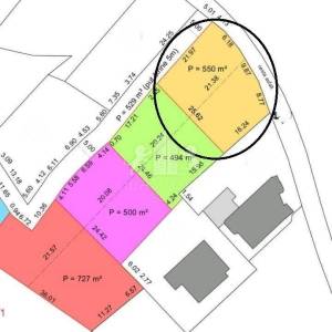 Građevinsko zemljište 550m2, s pogledom na more-Sv. Petar n/m