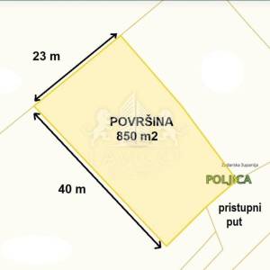 Građevinsko zemljište u mirnom predjelu - 850m2 - Poljica