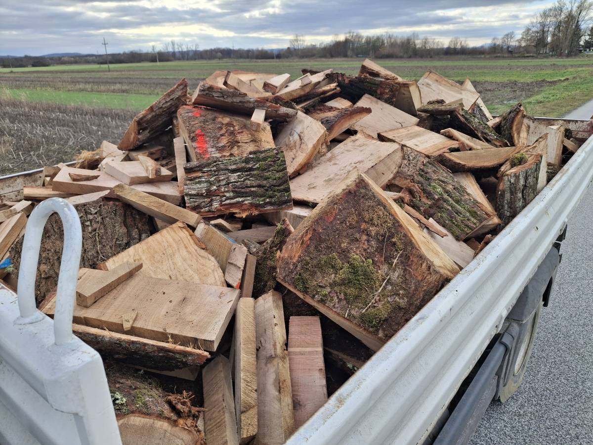 Hrast za ogrjev,4,5 kubika,ispiljen,dostava