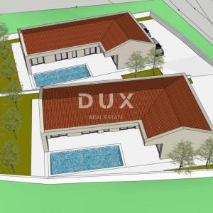 ISTRA, MARČANA - Premium projekt dviju prizemnica s bazenom s poljoprivrednim zemljištem