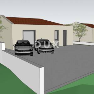 ISTRA, MARČANA - Premium projekt dviju prizemnica s bazenom s poljoprivrednim zemljištem