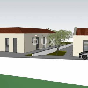 ISTRA, MARČANA - Premium projekt dviju prizemnica s bazenom s poljoprivrednim zemljištem