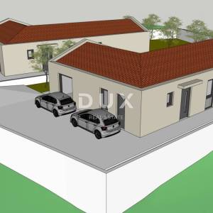 ISTRA, MARČANA - Premium projekt dviju prizemnica s bazenom s poljoprivrednim zemljištem