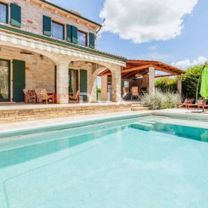 ISTRA, VIŠNJAN - Rustikalna kuća s bazenom