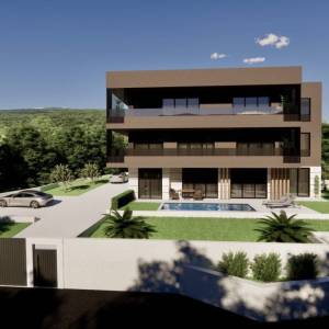 JADRANOVO - Novogradnja s bazenom i privatnim vrtom