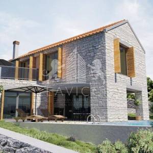 Jedinstvena kamena villa s bazenom i pogledom na more - Novigrad