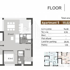Komforan 3-sobni apartman na 1.katu - Nin, Zadar