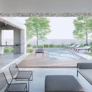 KRK - Luksuzna kamena vila s bazenom i panoramskim pogledom na more