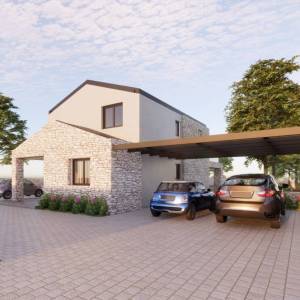 KRK - Luksuzna kamena vila s bazenom i panoramskim pogledom na more