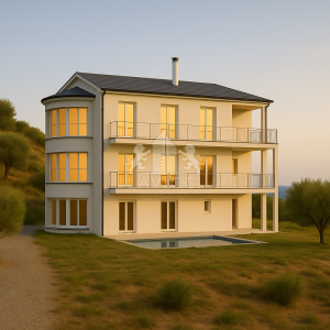 Kuća s projektom za 7 apartmana, 400 m od mora - Rtina