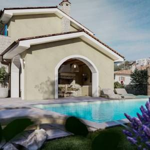 LINARDIĆI - Rustikalna vila s bazenom i otvorenim pogledom na more